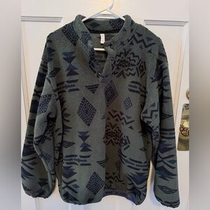 Men's Patterned Fleece Pullover by Riley Ridge